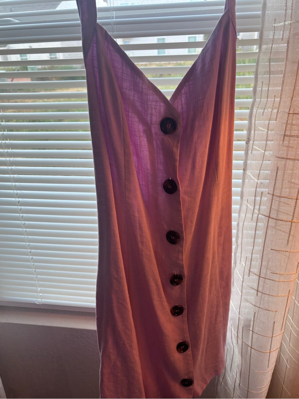 Lost + Wander Lavender Button-Front Midi Slip Dress